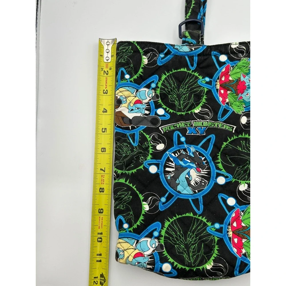 Pokemon Pocket Monsters XY Quilted Bag Mega Charizard Venusaur Blastoise‎ Black